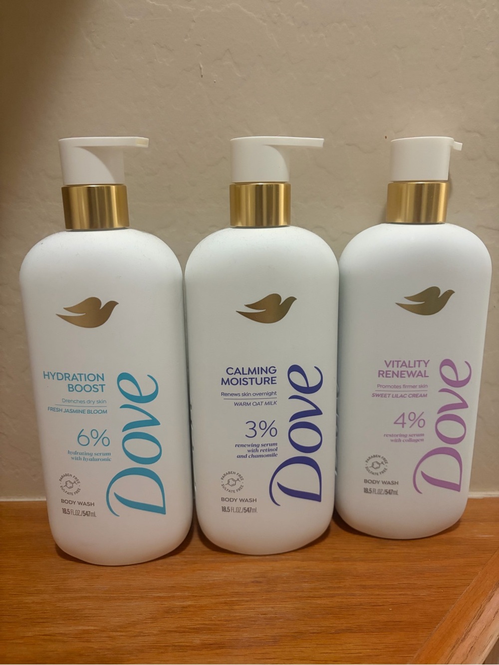 Dove Body Wash pack of three